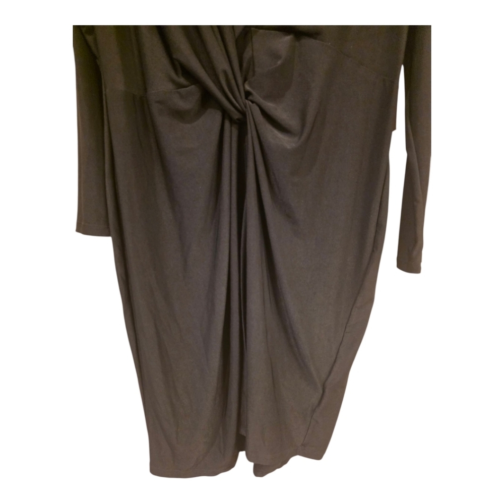 NWT SERENA‎ WILLIAMS Black Twisted Front Dress - Size 2X - Picture 6 of 10